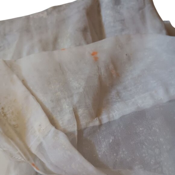 Vintage Baby Dress 1950's Sheer White Ruffled Shell Buttons & Delicate Design - Picture 5 of 10